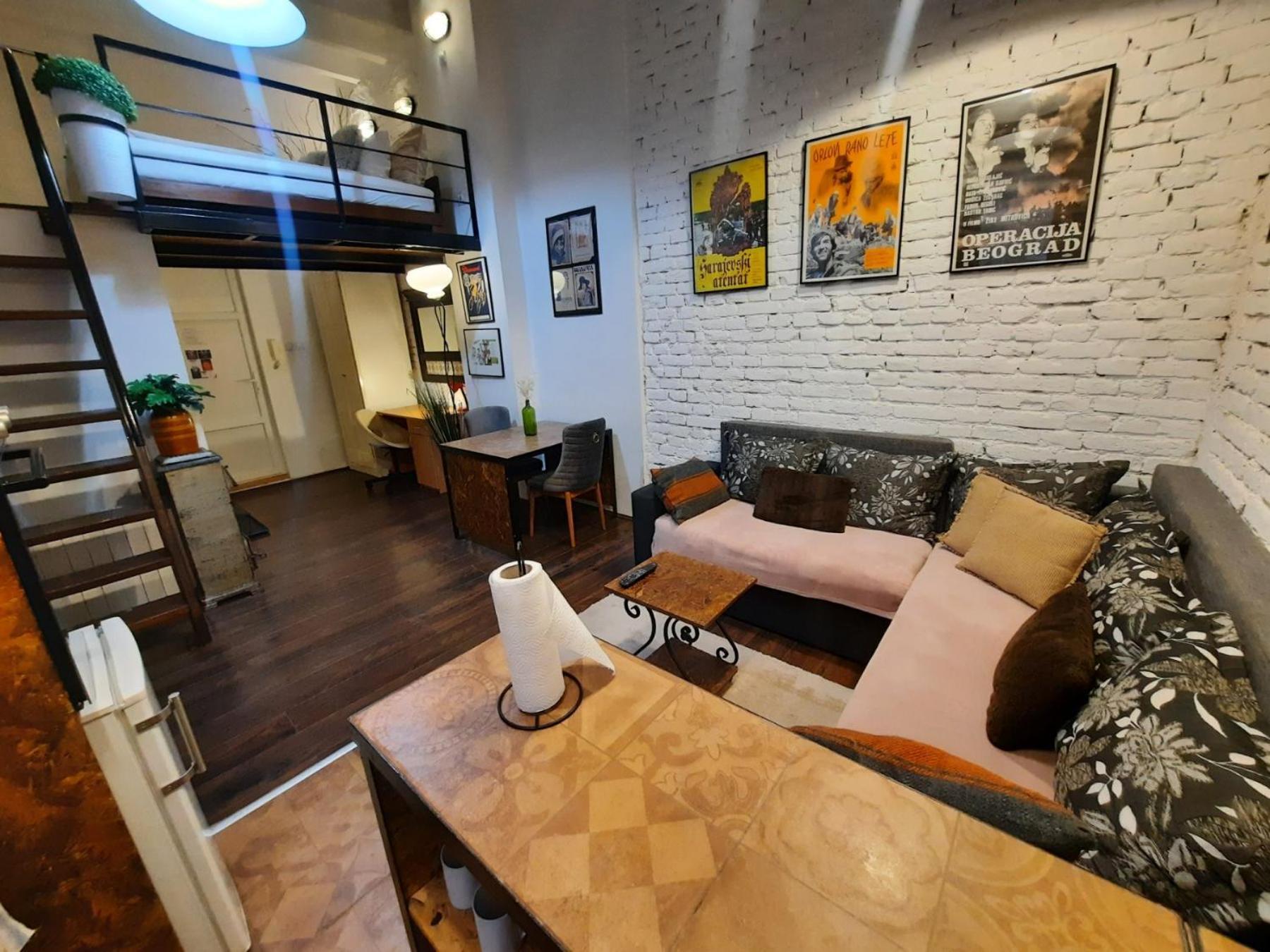 Authentic Belgrade Centre - Split Level Loft With Patio In Courtyard Apartment Exterior photo